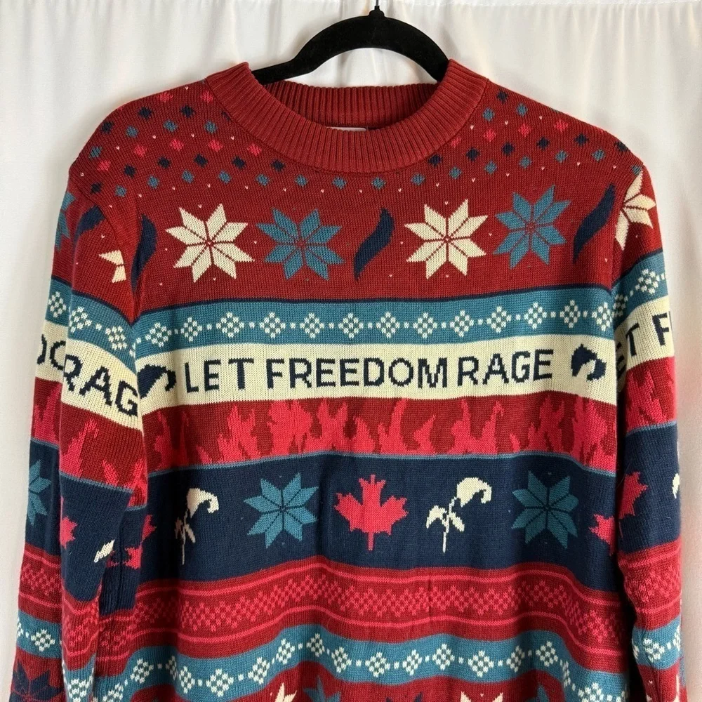 Hulu The Handmaids Tale Let Freedom Rage Ugly Christmas Holiday Sweater Size: M